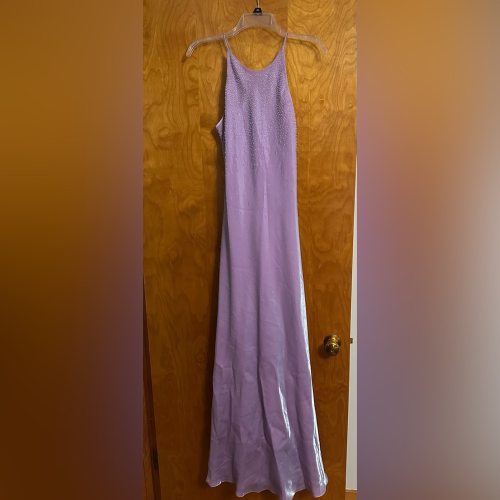 Elegant Lavender Iridescent Evening Gown